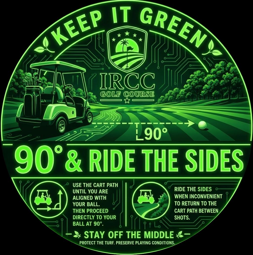 Thank you to IRCC golfers for supporting the cart guidelines and the continuing improvement of the course.